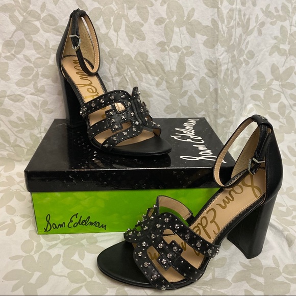 Sam Edelman Shoes - Sam Edelman Yasha Leather Studded Heeled Sandals